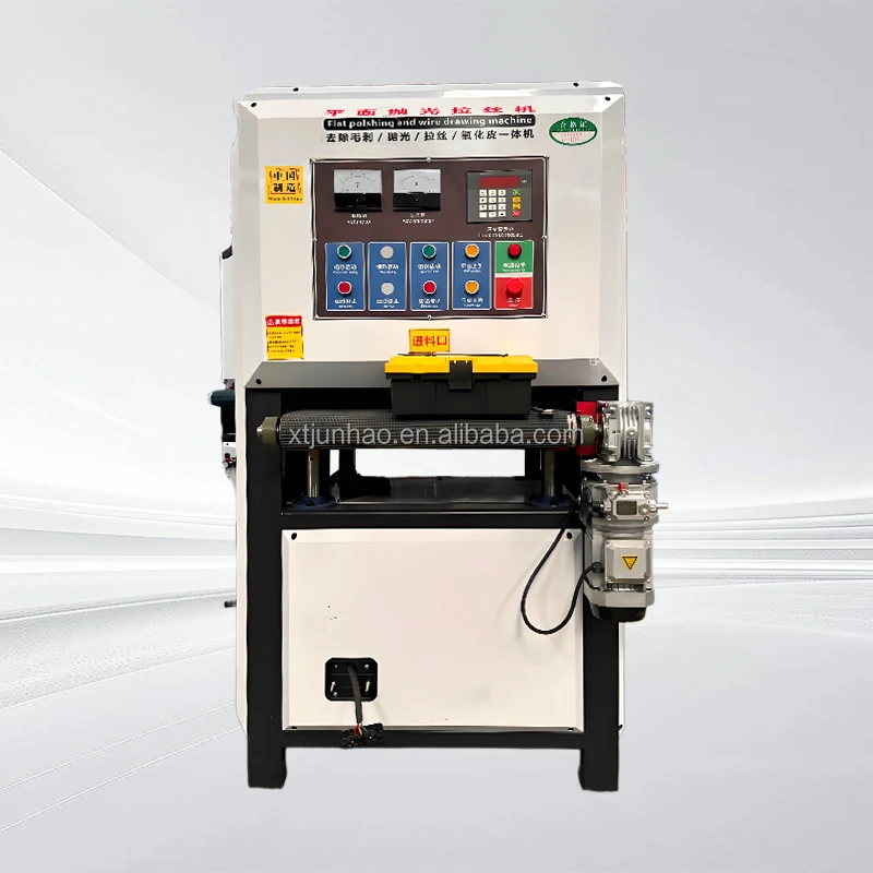 Automatic Flat Polishing Motor-Driven Metal Sanding/Grinding & SS Brushing Machine-Compact All-in-One For Rust/Deburr