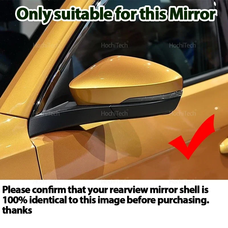 Black/Carbon Fiber Car Side Door Mirror Cap Rearview Mirror Covers For Volkswagen South American Nivus Pre-facelift 2020 2021