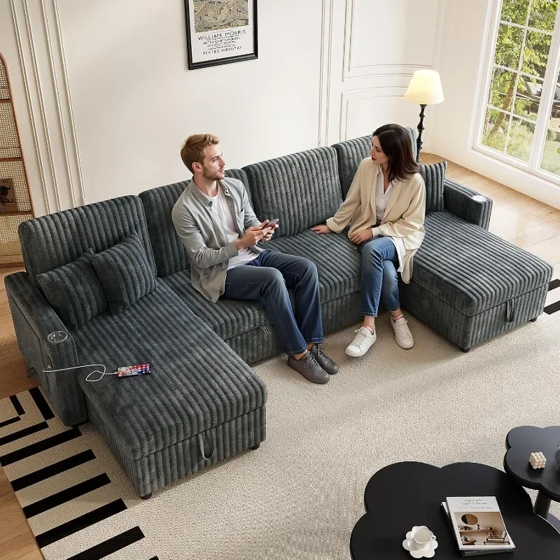 Sleeper Sectional Sofa, 110