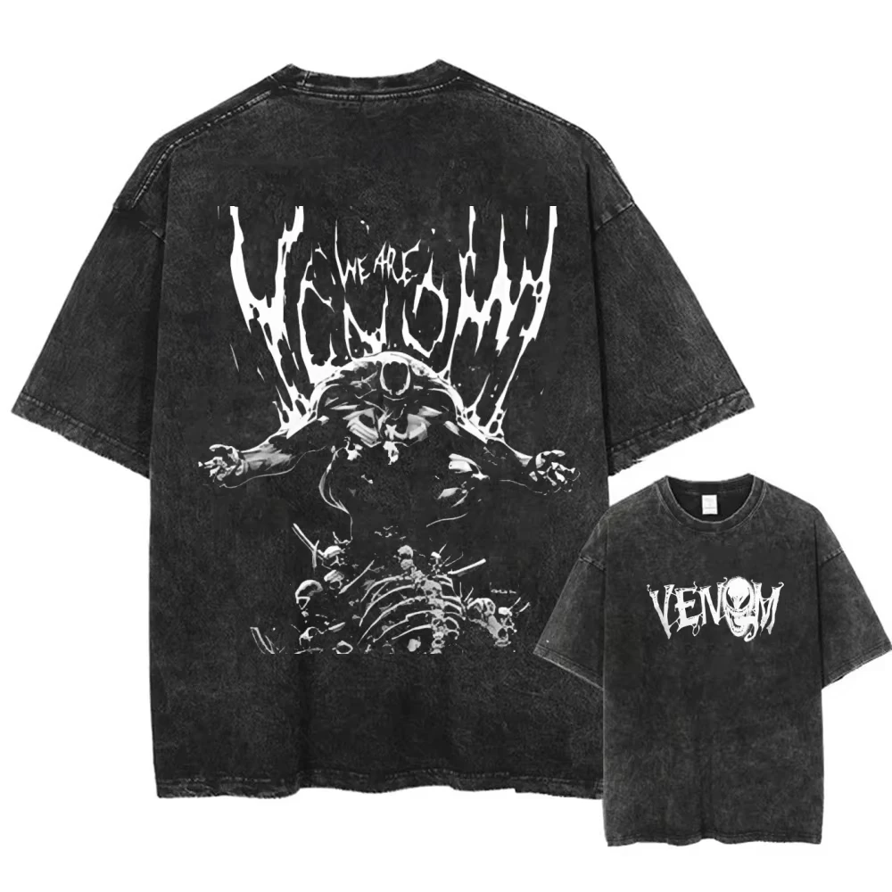 

Футболка VENOM Y2k Harajuku, модная уличная футболка унисекс в стиле хип-хоп, винтажные хлопковые повседневные футболки