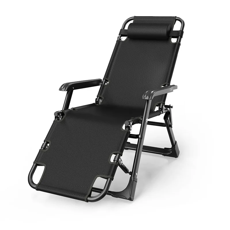 

Lightweight Portable Metal Frame Lounge Chair Oxford Fabric Folding Recliner For Outdoor Camping Picnic Traveling Beach Use