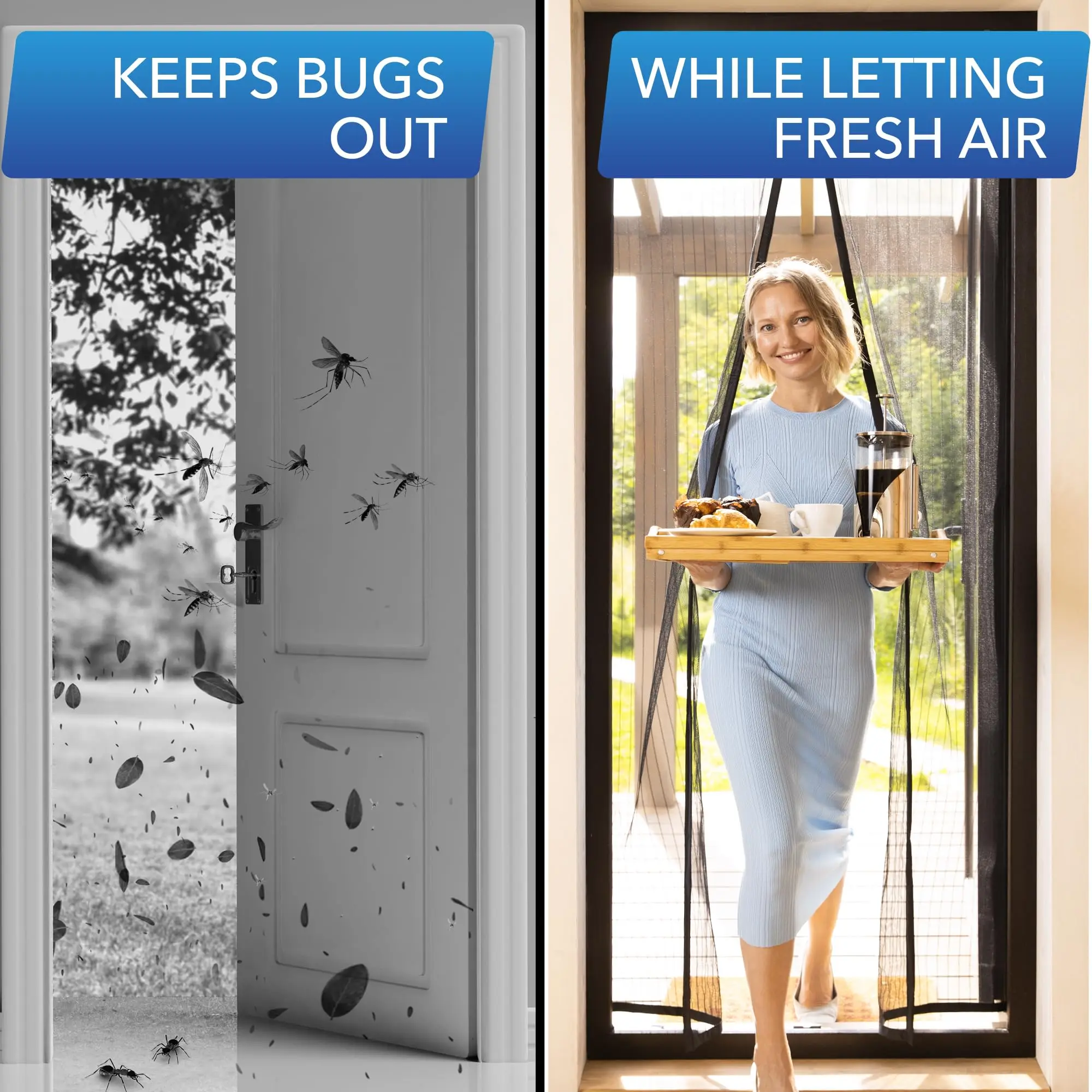 70-120cm Mosquito Net Door Curtain Screen Magnets Mesh Magnetic Automatic Closing Curtains Anti Fly Insect Sandfly Mosquitoes