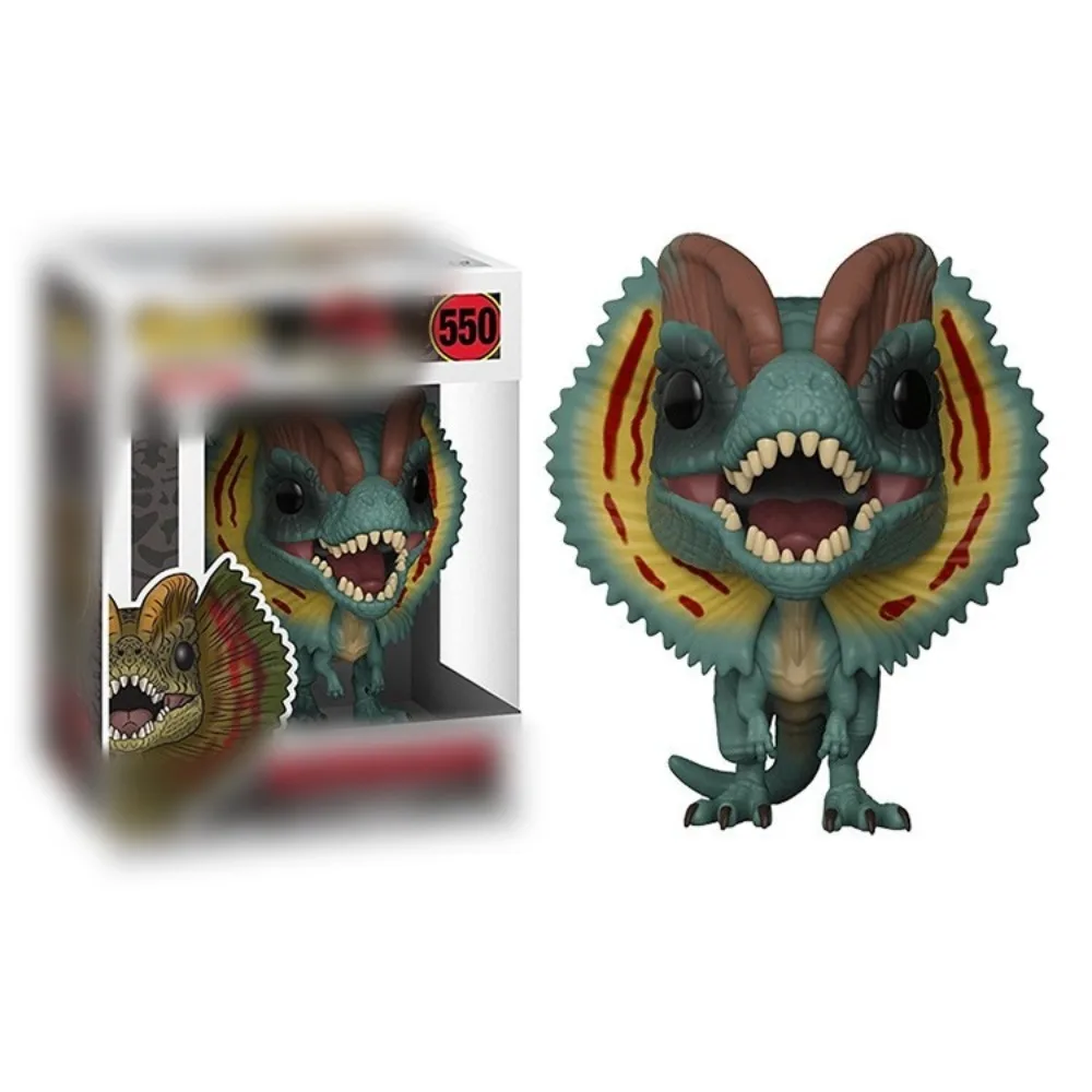 Funko Pop Monster Hunter Dilophosaurus Velociraptor Action Toys Figures Mini Dinosaur Handmade Ornaments Models Boys Kids Gifts