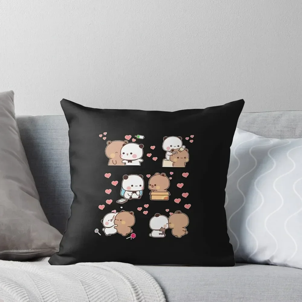 

Bear-and-Panda-Bubu-Dudu-Balloon-- Throw Pillow Rectangular Cushion Cover Sofa Pillow Cover pillow pillowcase