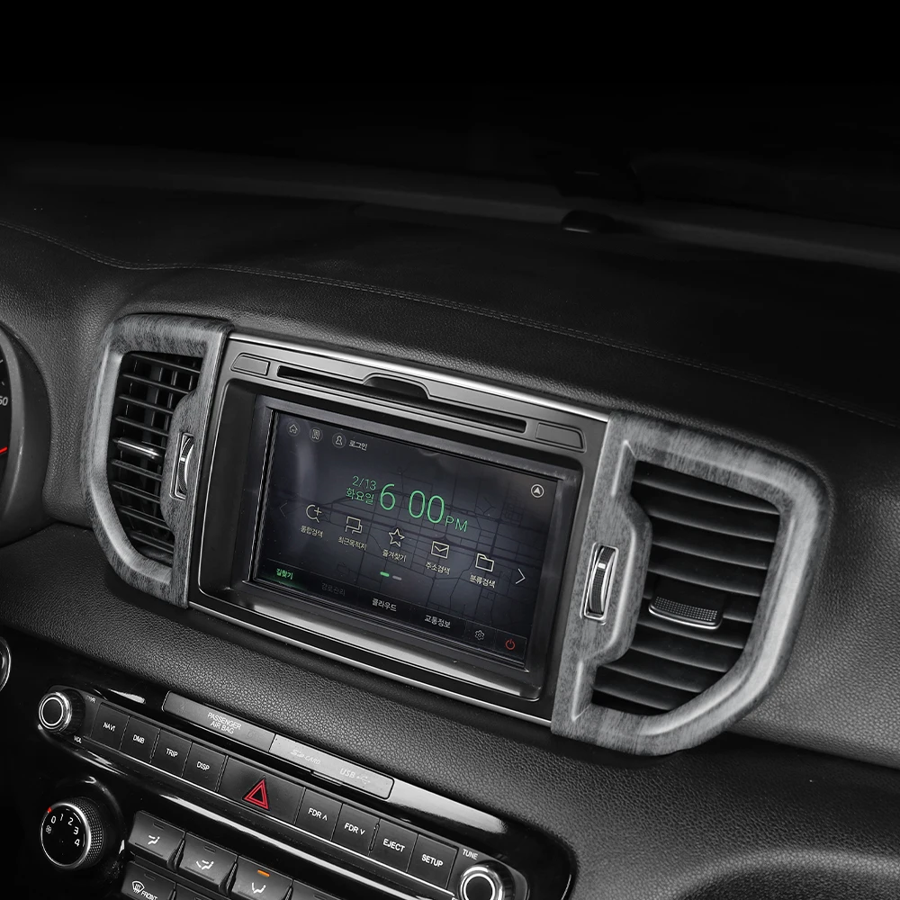 2 Stück Auto-Innenausstattung für Kia Sportage 2015-2021 Linkslenker Armaturenbrett Mittlere Klimaanlagen-Lüftungsabdeckung ABS