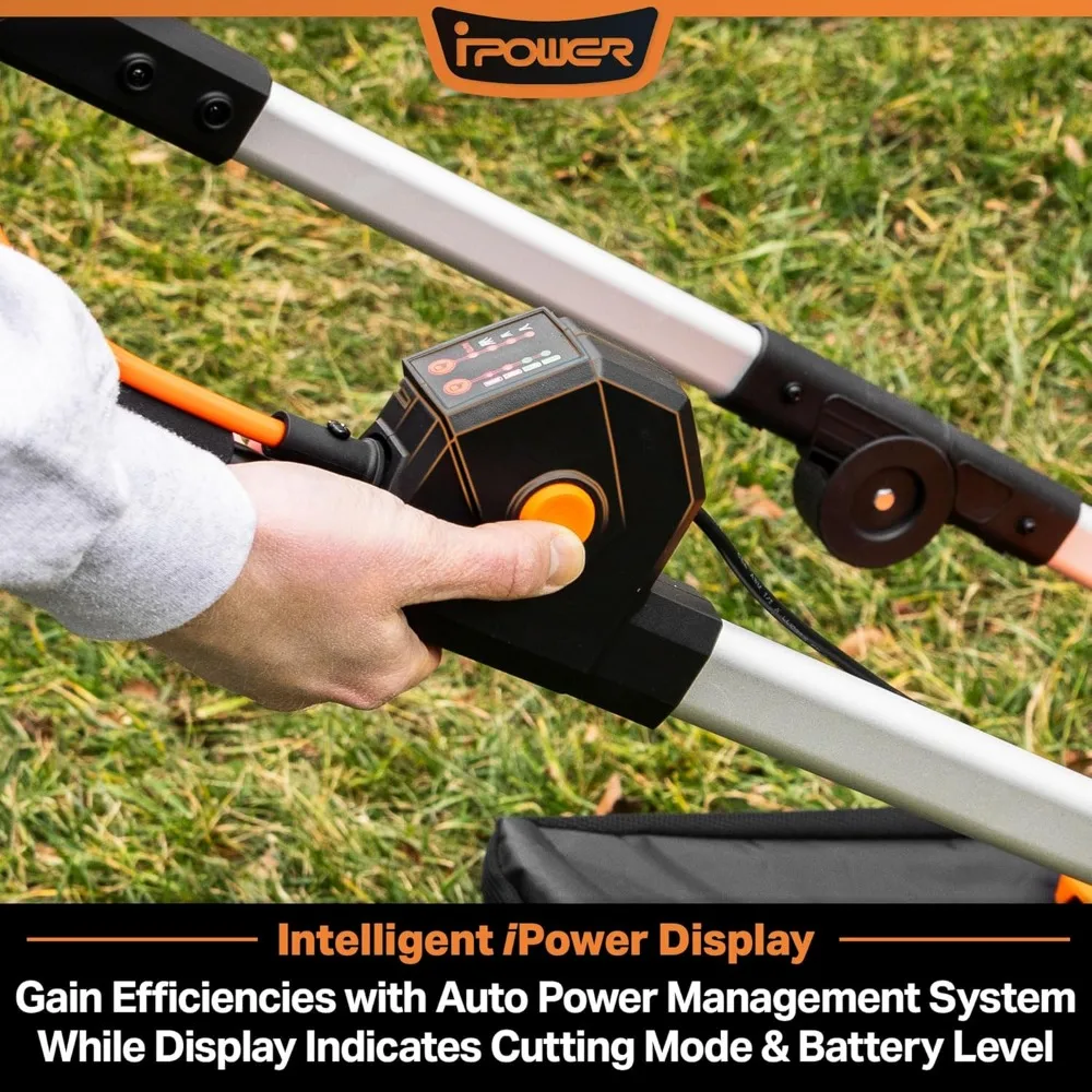 Mesin Pemotong Rumput Tanpa Kabel LawnMaster CLMF4821A 48V 21-Inci 3-in-1 dengan 4 Baterai 24V 4.0Ah untuk Hingga 1/2 Acre