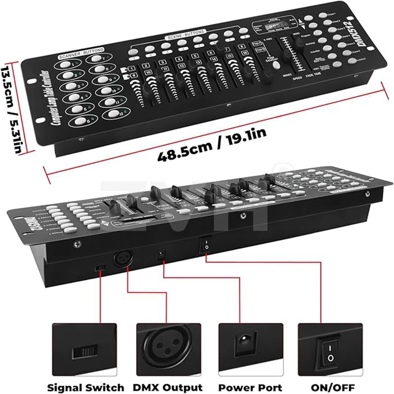 Hot Sale 192 Channel DMX Console Stage Lighting Controller DMX512 Control Disco Wedding for DJ Party Beam Wash Moving Head Light