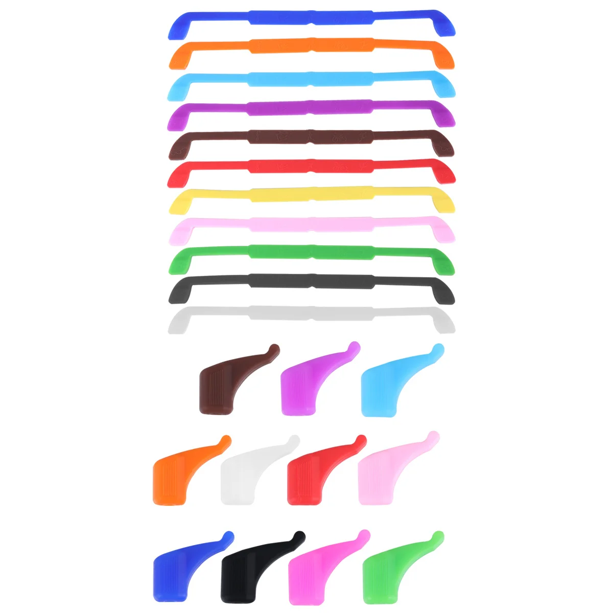 

12Pcs Eyeglass Strap Holder Silicone Anti-Slip Elastic Cord for Sports Hiking Fishing Glasses Retainer Strap Eyeglass Chain