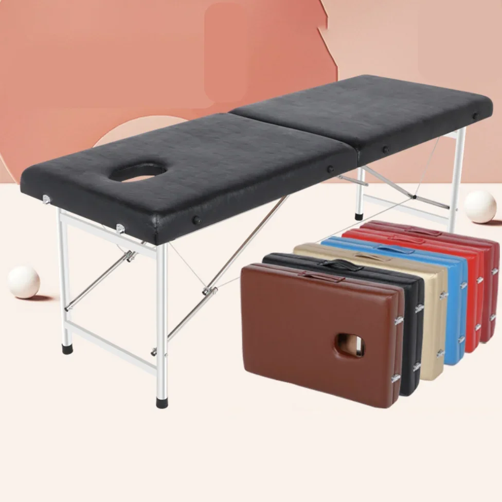 Professional Manufacture Portable Massage Table Can Fold Full-body Massage Table High Quality Spa Moxibustion Bed Massage Bed