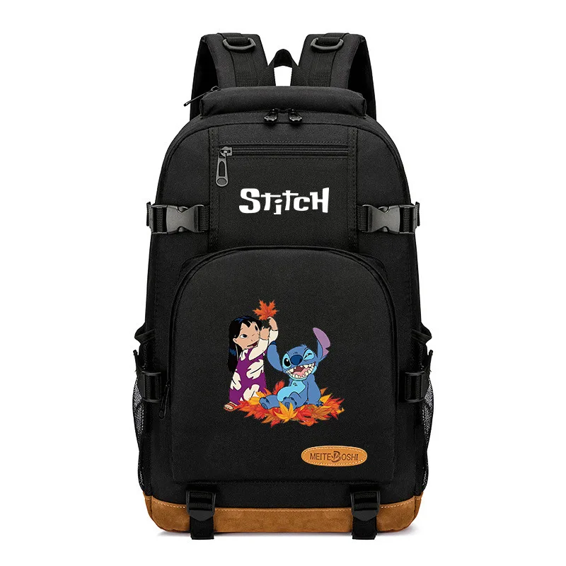 Disney-Cartable étudiant Stitch, sac à dos de dessin animé étanche, grande capacité, décontracté et léger, coussin initié, nouveau