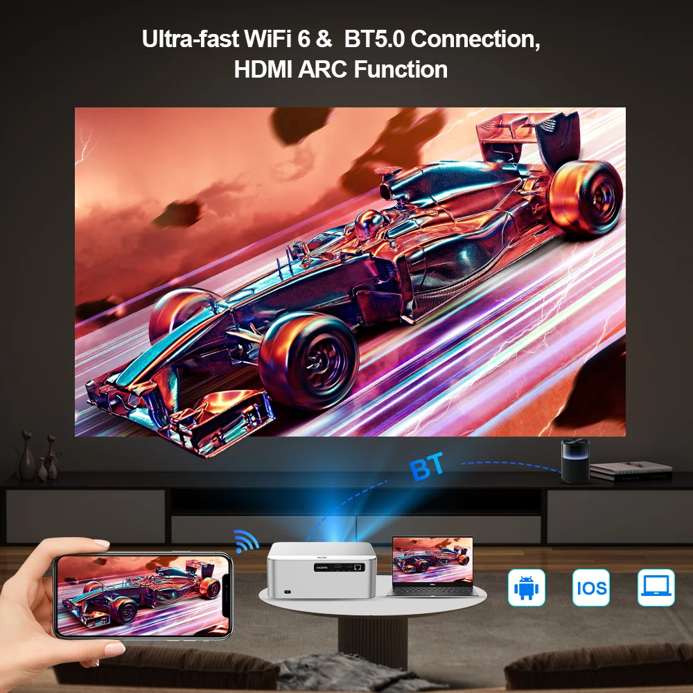 PROGAGA PG610W Full HD 1080P Android проектор 4K WiFi 32G PG610 Beamer домашний кинотеатр встречи игры портативный видеопроектор проектор проектор для дома проектор для фильмов портативный телевизор PK D9w mini