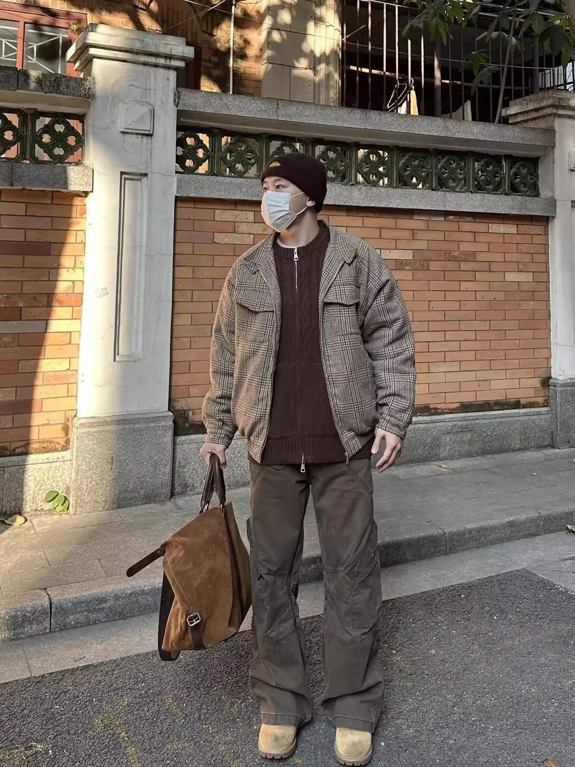 الرجعية الأمريكية ملابس العمل السراويل مستقيم فضفاض متعدد كيت Waed قابل للتعديل الخصر تصميم الإحساس السراويل الطويلة الجينز #5