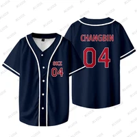 KPOP FELIX BANGCHAN CHANGBIN HYUNJIN SEUNGMIN LEE KNOW camiseta de béisbol gráfica de manga corta para mujeres y hombres camisetas de gran tamaño Y2K