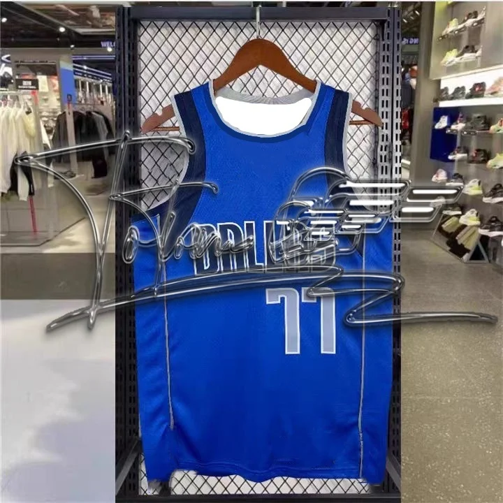 

24-25 Летний мужской спортивный жилет Doncic Мужской быстросохнущий дышащий жилет с принтом Спортивный топ для бега и танцев # 77