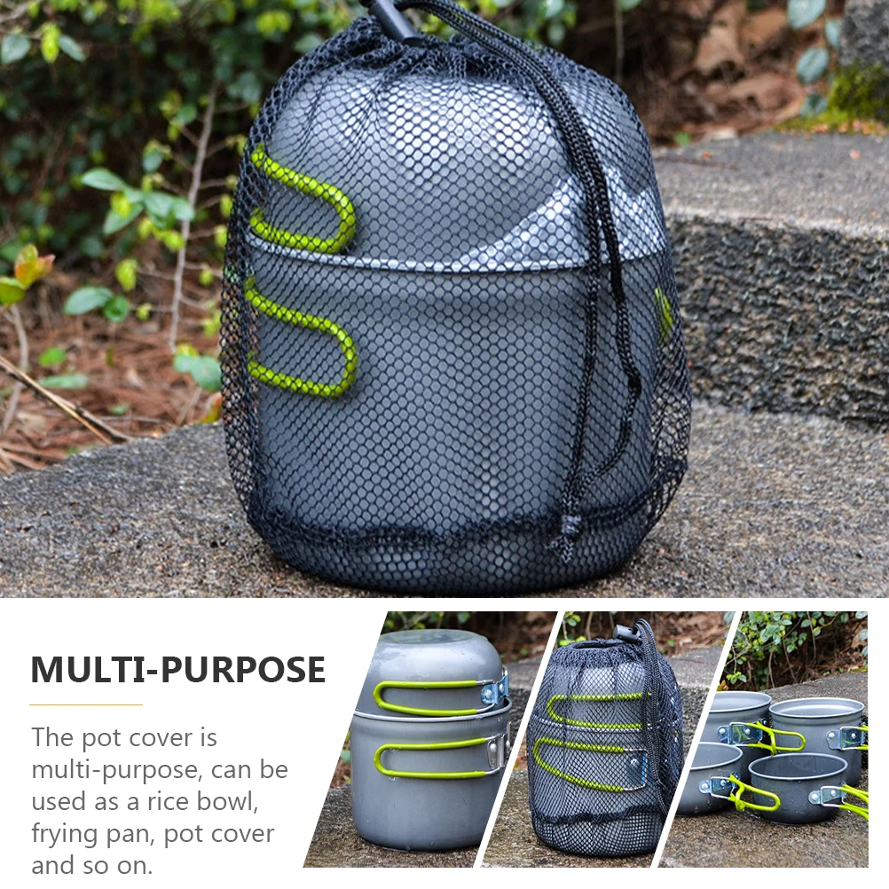 

Nonstick Outdoor Camping Pot Picnic Cooking Utensils Gooseneck Cookware Mess Kit Small Travel