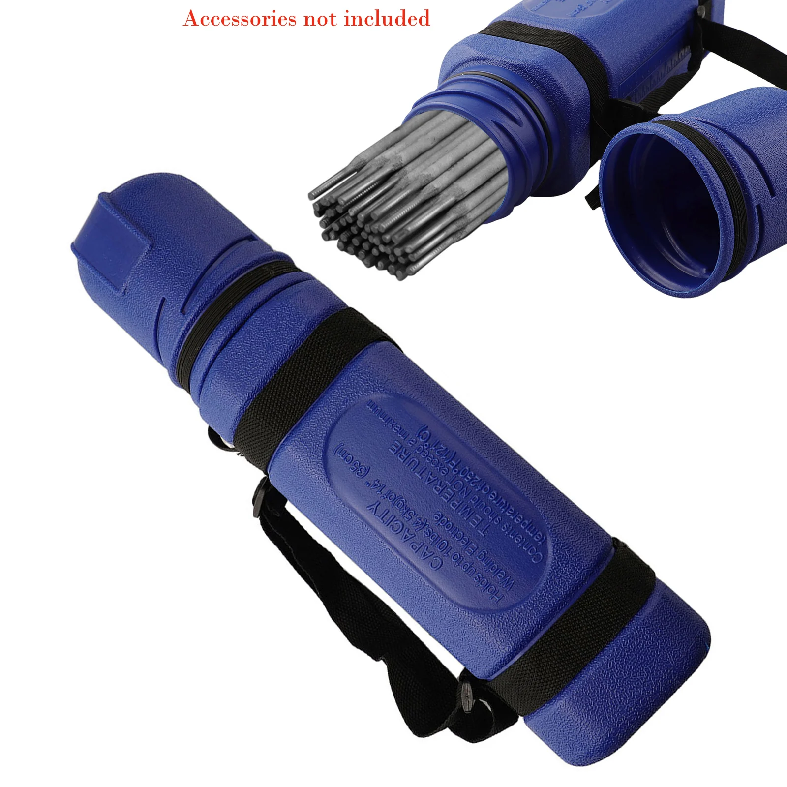 Recipiente de tubo de armazenamento de haste de soldagem, suporte de eletrodo de arco mma, sacos de armazenamento de capacidade de 4.5/6.5kg com clipe de transporte e alça