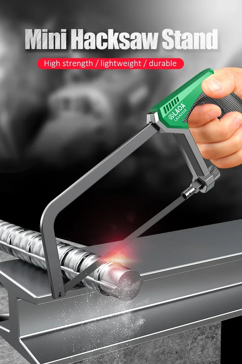 LAOA Mini Hacksaw Stand Small Woodworking Saw Small Saw Bow Metal PVC Wood Cutting Multifunctional Small Hand Saw