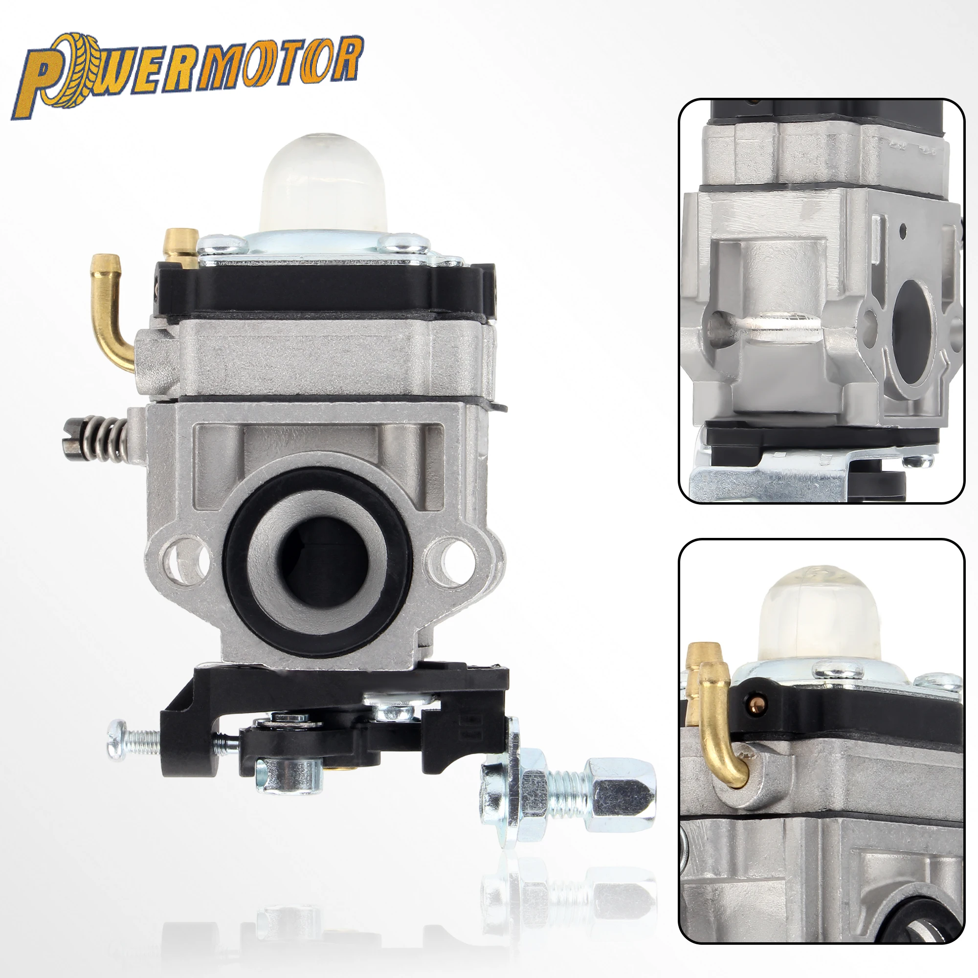 11mm/15mm Brushcutter Carburetor for 2-Stroke Hedge Trimmer 22cc-52cc Universal Fit Carb Brush Cutter Chainsaw Replacement Part