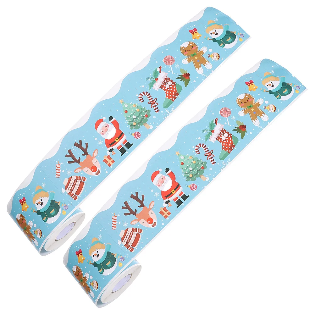 

2 Rolls Stickers Bulletin Border Trim Board Decoration Boards Supplies Decorative