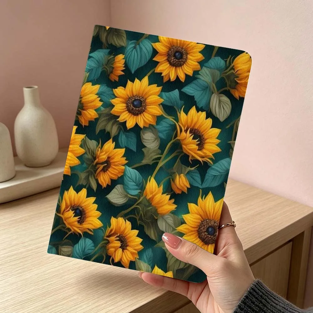 Sunflower Art Pattern For Xiaomi Redmi Mi Pad 8 7 6 5 4 2 SE K Pro Max Ultra Poco Pad Inch Tablet Case Soft