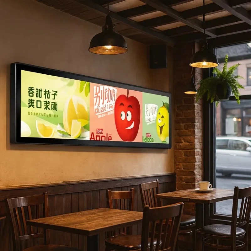 LCD IPS Mini-LED Backlit Indoor Wall Mounted Irregular Advertising Display Screen 500 Cd/m Brightness Adobe RGB 98% WiFi