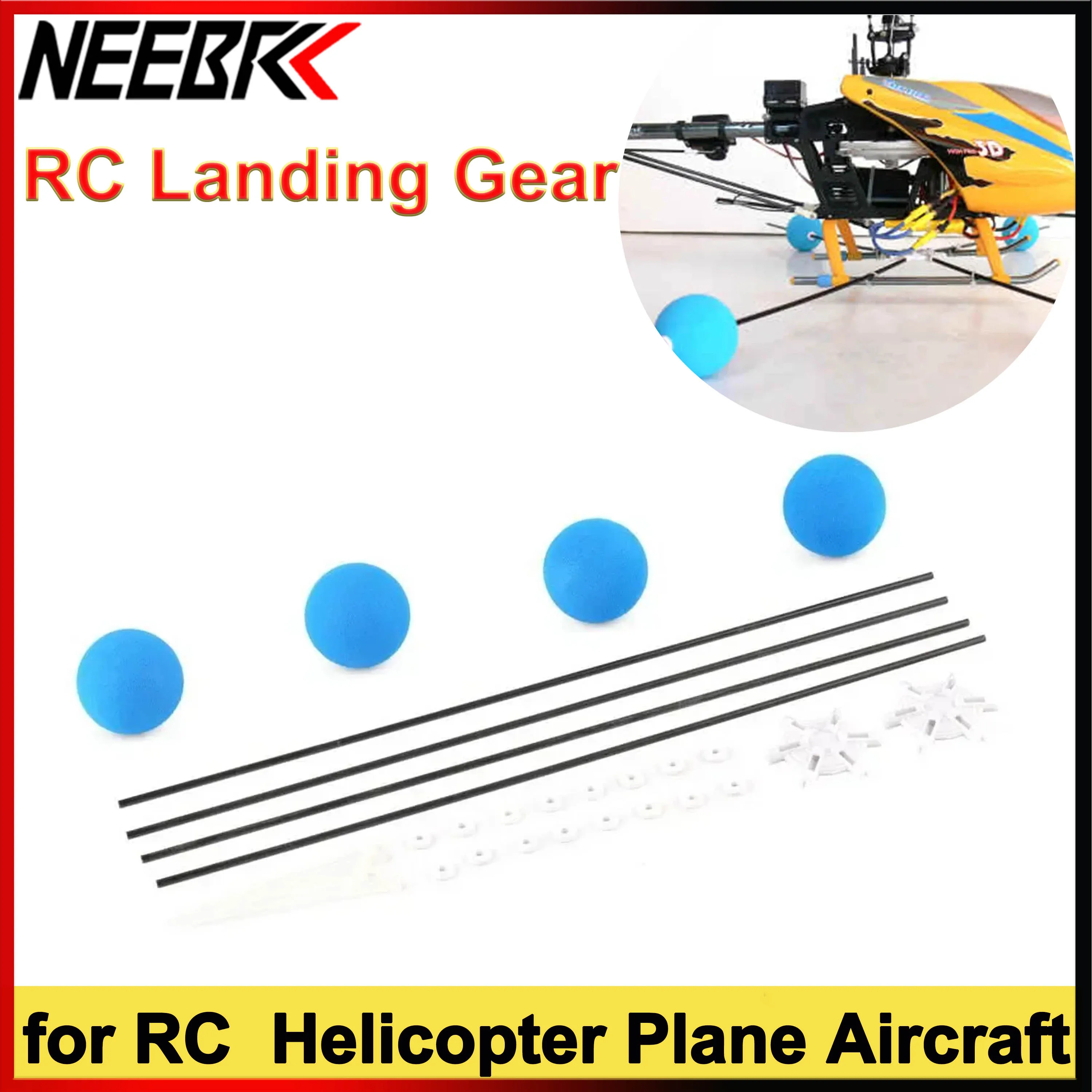 Kit de balle éponge pour train d'atterrissage RC, équipement d'entraînement pour avion télécommandé, lame 400 Trex Align 500 450, hélicoptère RC Walkera