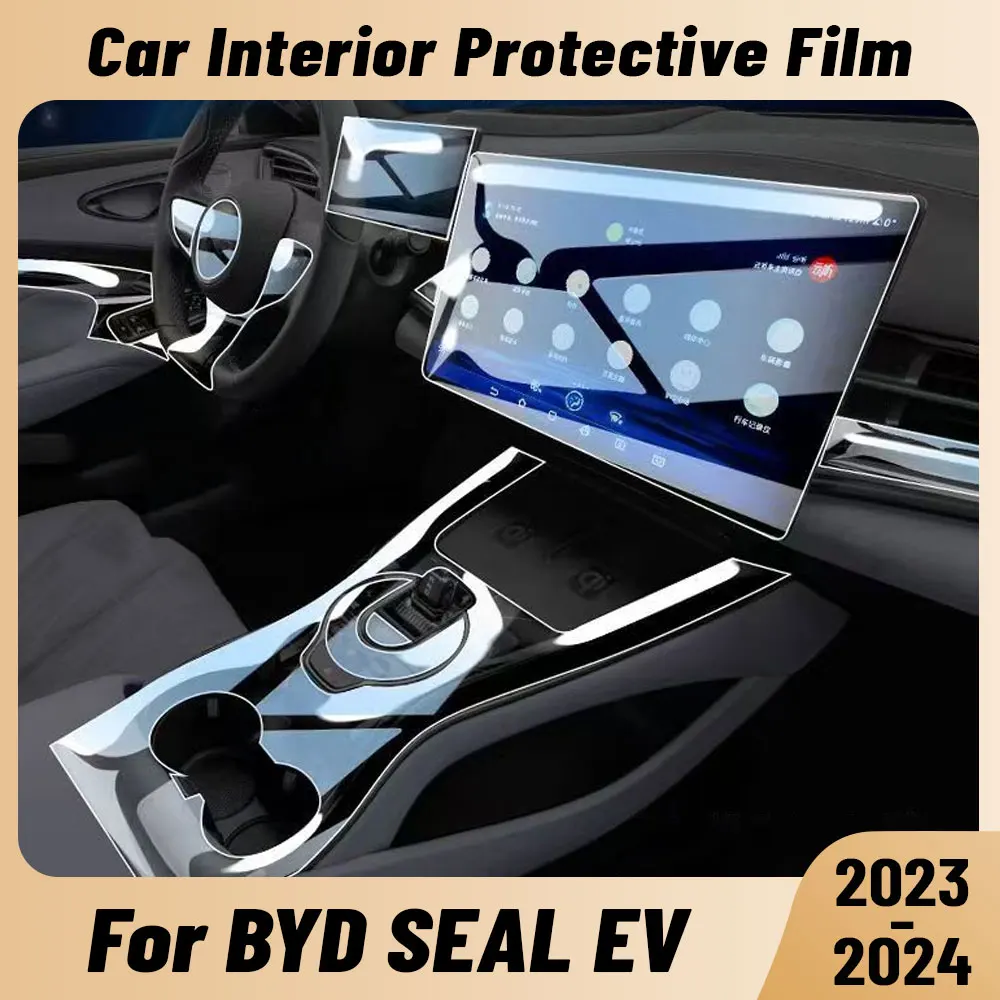 

Anti-scratch Car Interior Center Console Media Dashboard Navigation TPU Protector Film For BYD SEAL EV 2023 2024 Accessories