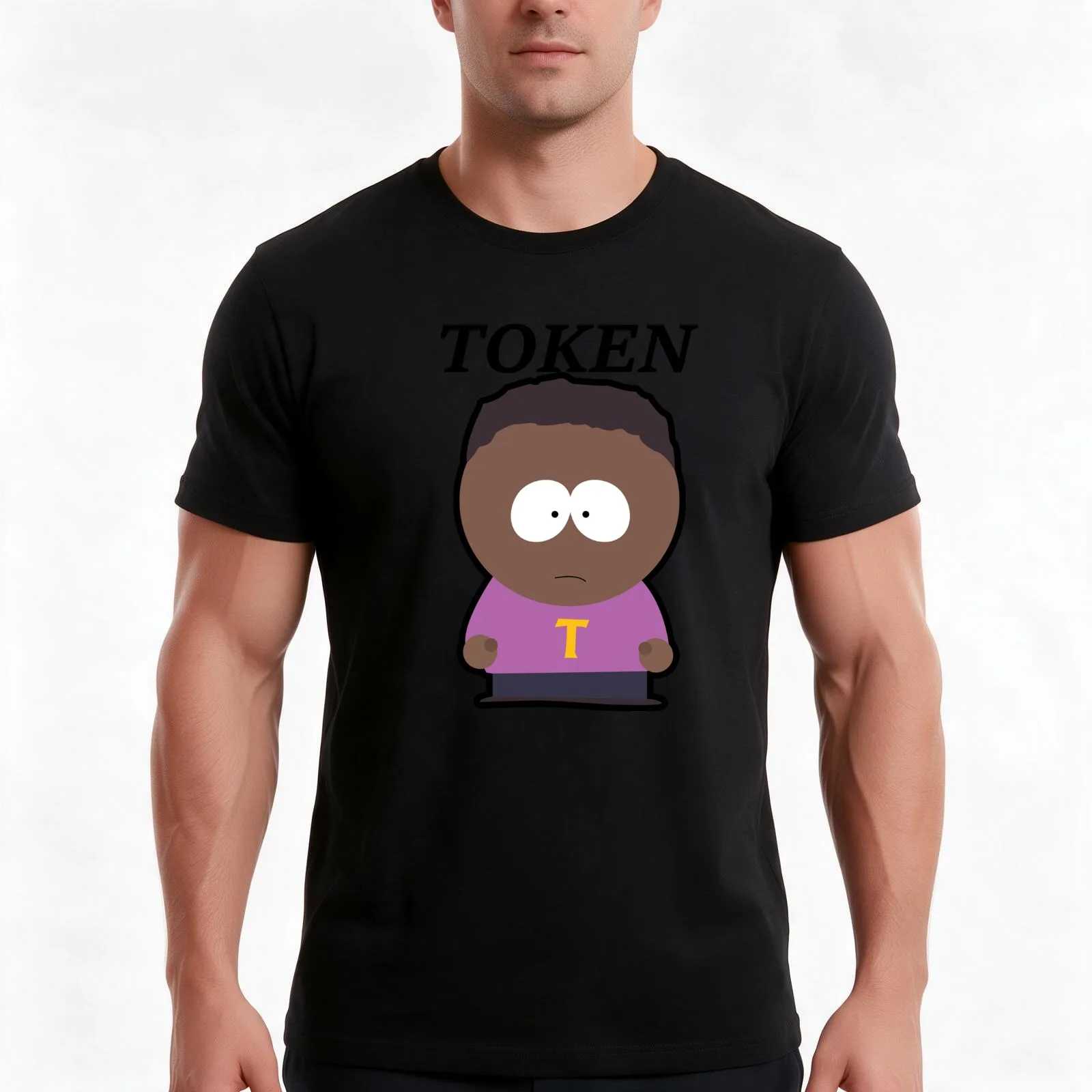 Token T-Shirt Summer Casual Cotton Tee Oversized Streetwear Tops Vintage Graphic Print Loose Fit Short Sleeve 100% Cotton