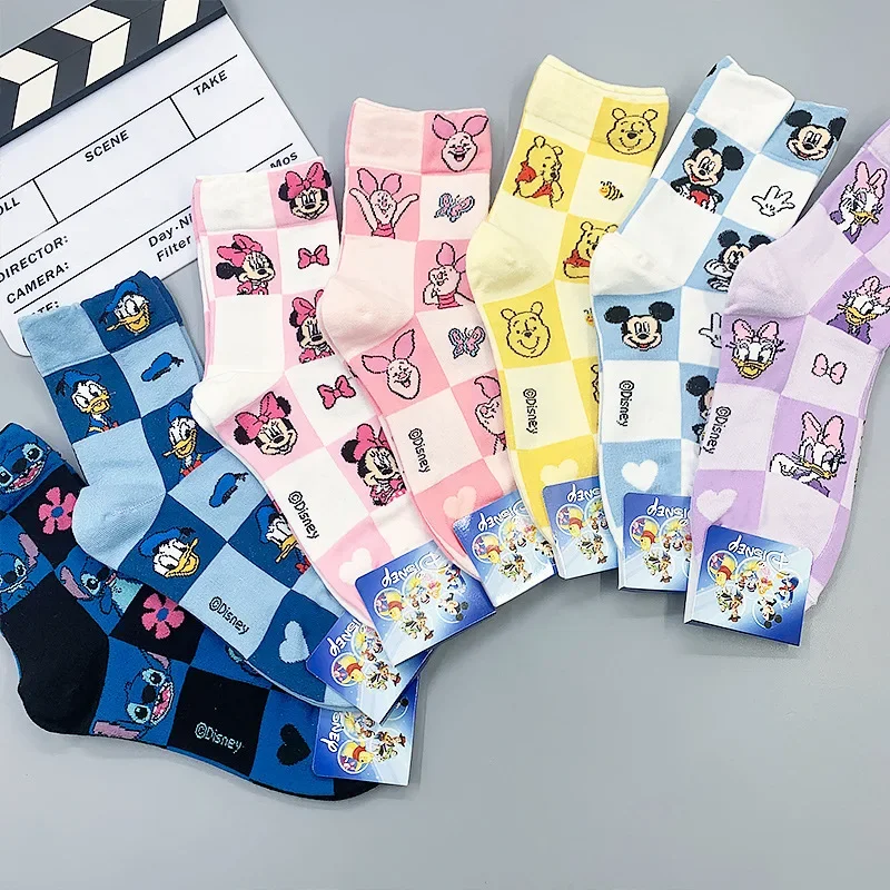 New Girl Cartoon Socks Novelty Disney Mickey Mouse Minnie Sock Graphic Women Sock Spring Autumn Casual Socks Girl Gift