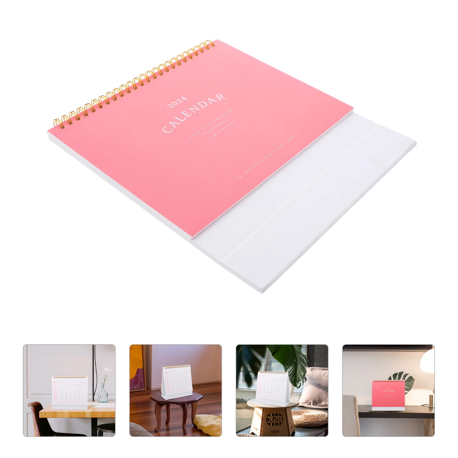 

Desk Flip Stand Up Thick Paper Compact Size Home Office Decoration Countdown Ornament Standing 2024 Desktop Calendar 2024 Small
