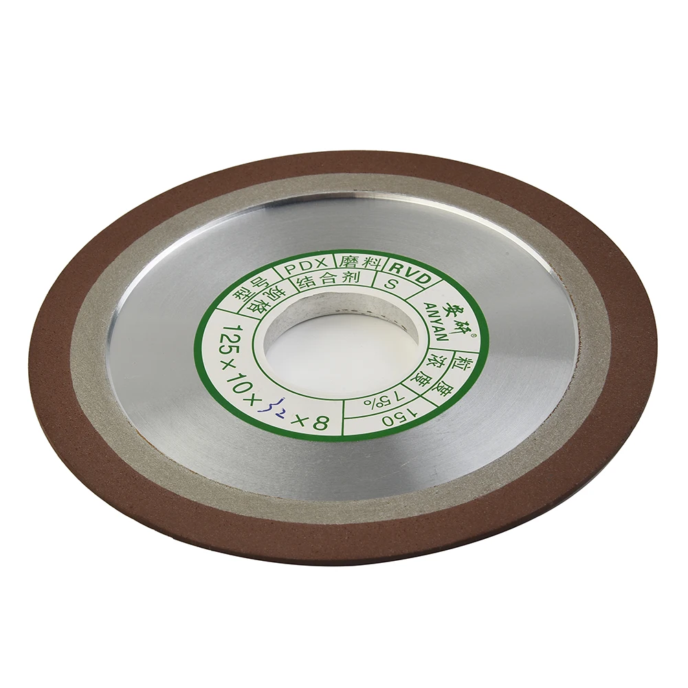 Accessories Grinding wheel Sawtooth Alloy Hard Steel Polished Silver+Brown Single-sided 1-Tapered 125mm Useful
