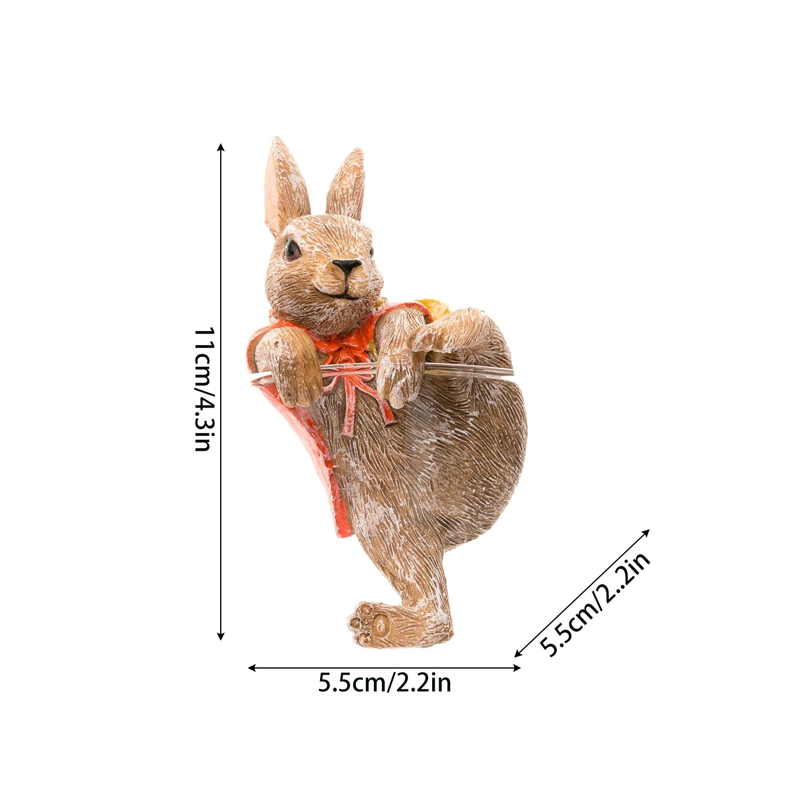 Cute Resin Rabbit Flower Pot Hanger Ornaments Climbing Bunny Figurine Animals Statue for Garden Yard Home Decor view 6