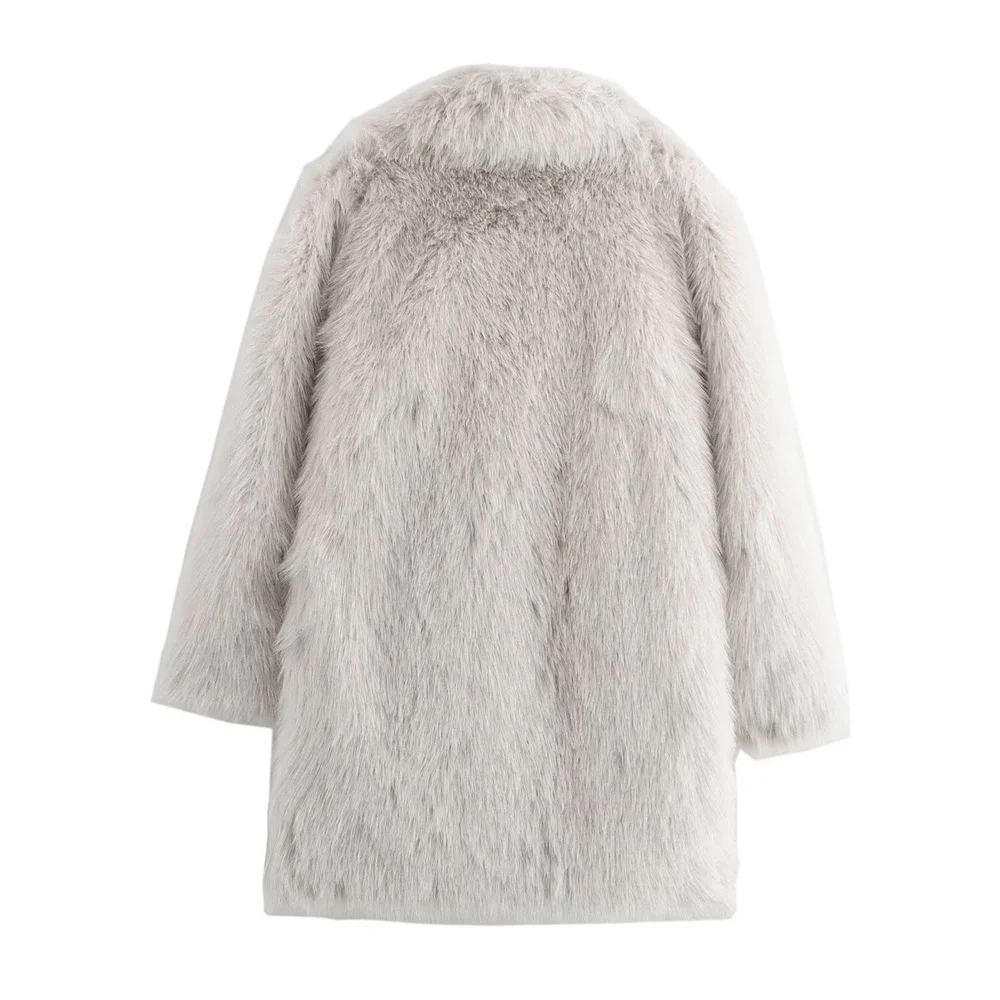 レディース ラペル付き 長袖 ミドル丈コート 無地 ボタン飾り 秋冬新作 レディース服