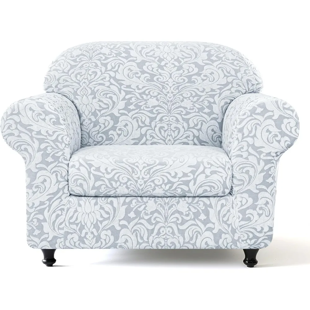 

Жаккардовый дамасский чехол для кресла из 2 предметов с эластичным чехлом для дивана на 1 подушку