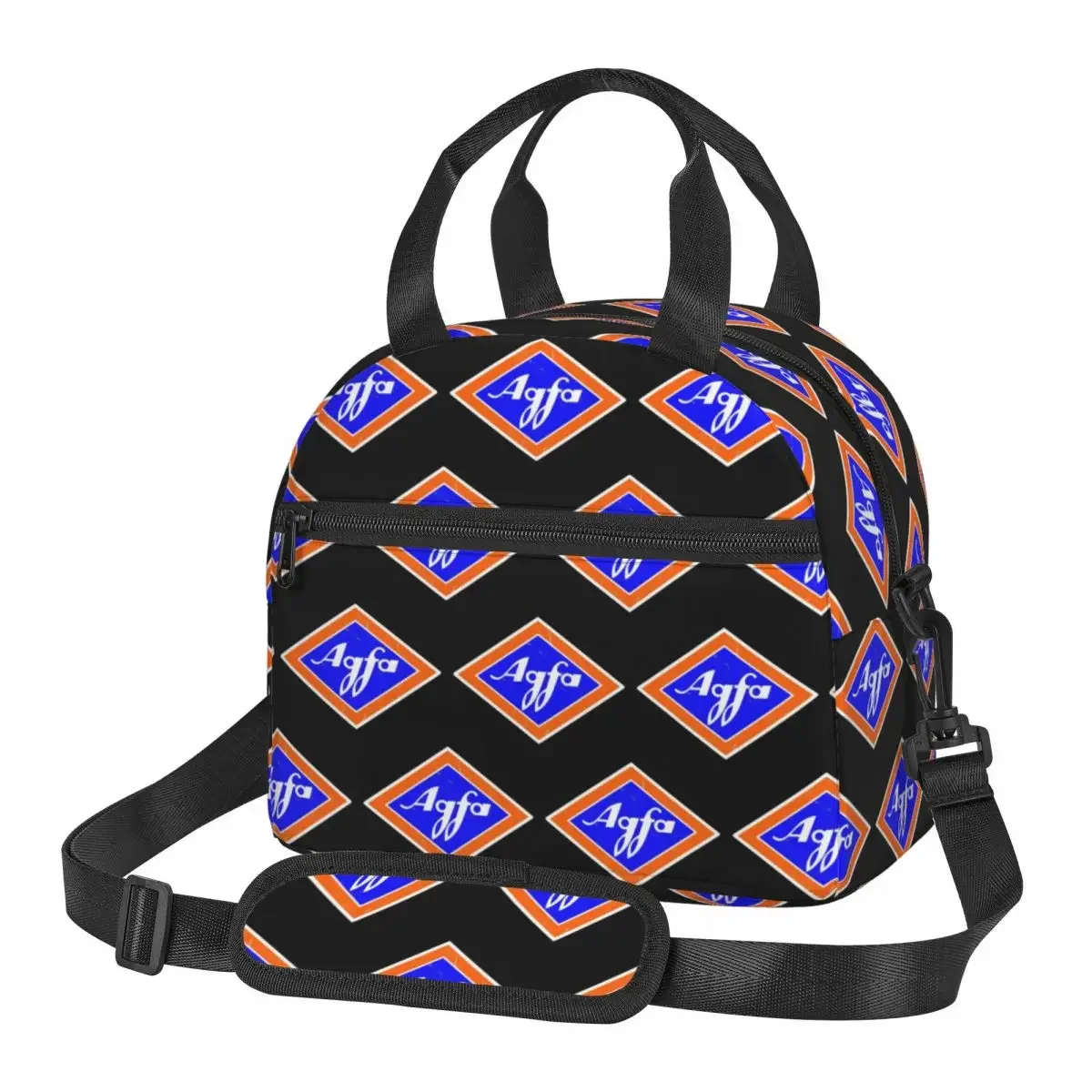Bolsa térmica para el almuerzo con logotipo retro de Agfa Film de los años 60 para mujeres y niños, cajas de comida portátiles, bolsa térmica para el almuerzo