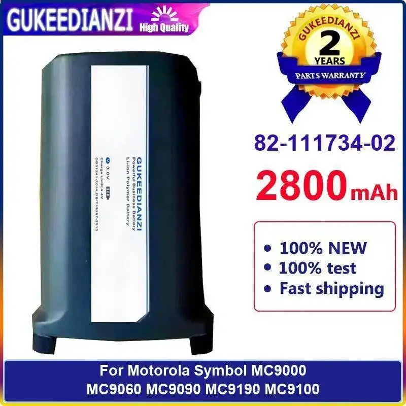 

Reliable Replacement Barcode Collector Battery For Motorola Symbol MC9000 MC9060 MC9090 MC9190 MC9100 Safe 2800Mah 82-111734-02