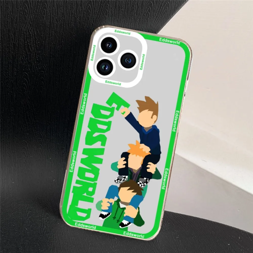 Eddsworld-capa de telefone para Samsung S20, S21, S22, S23, Ultra Plus Lite, transparente