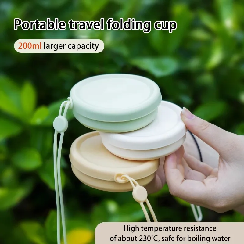 Outdoors Silicone Folding bottle with Hanging Hole Creative Water Cup Travel Portable Washing Cup Fashion Travel Silicone