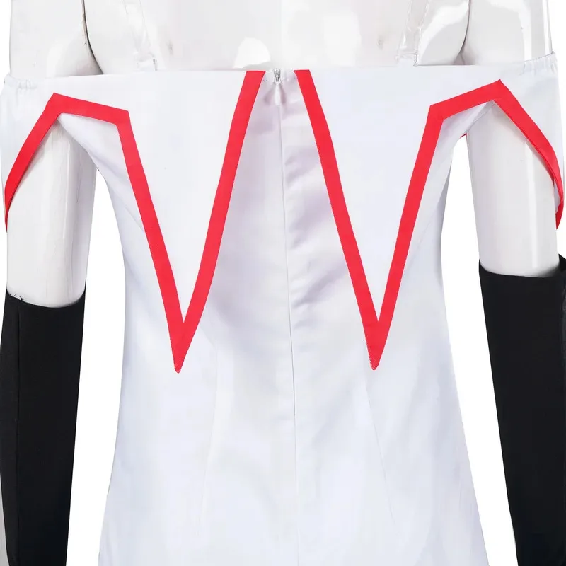 هازبين لوسيفر أنيمي فندق مورنينغستار الجنس عكس تأثيري Genderswap زي الأب الأبيض البدلة الشيطان الجحيم هالوين goi/6 #6