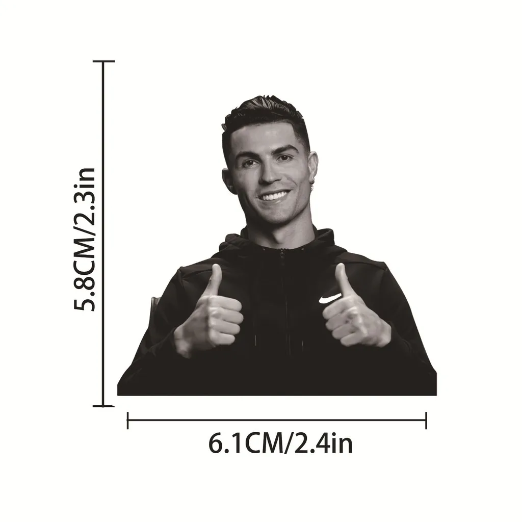 50 قطعة نمط جديد أبيض وأسود كريستيانو رونالدو (CR7) ملصقات نجم كرة القدم بالجملة - شارات الكتابة على الجدران (متجر عوالم الرسوم المتحركة)