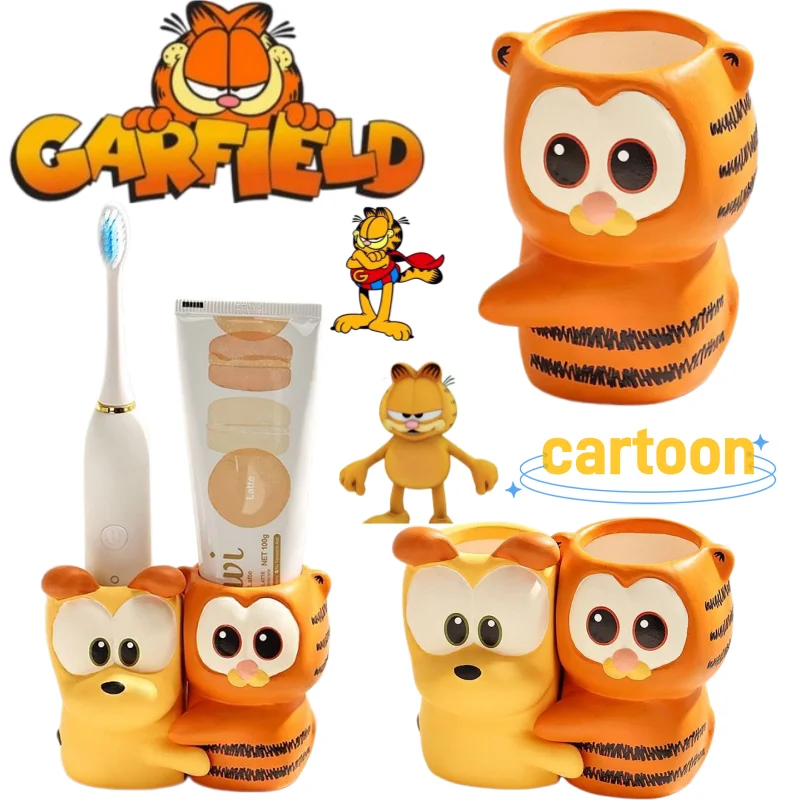 

Креативный и эстетичный дизайн, держатель для зубных щеток и пасты Garfield, мультяшный, милый, новый стильный и персонализированный дизайн.