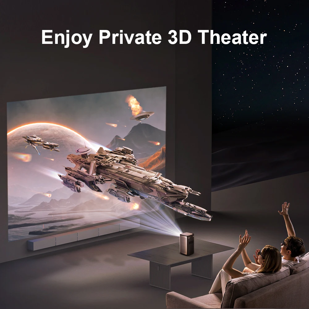 Popular BYINTEK P70 DLP 4K Mini Projector With 3D Android Wifi 1080P Movie Video LED with Battery Projector Watch Anywhere
