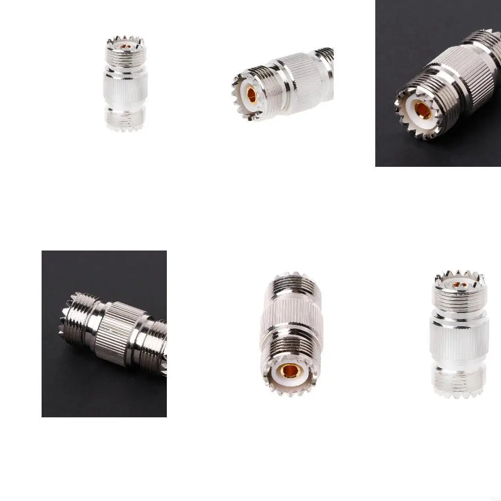 193A UHF PL-259 SO-239 Female To UHF Female RF Straight Connector Adapter Nickel
