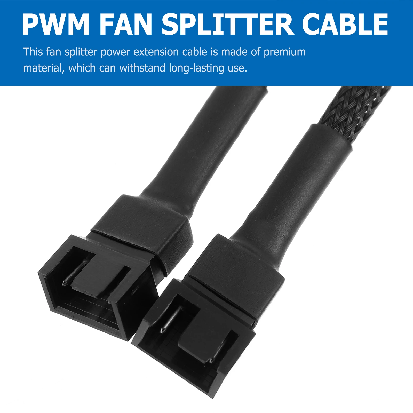 

5pcs Fan Interface Extension Cable Tin-Plated Wiring Low Resistance Pwm Fan Splitter 2 Way For Cooling Fans Converter Atx Case
