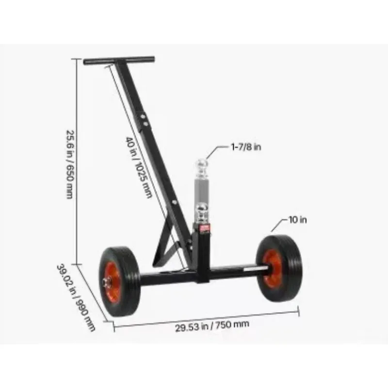 600 Lb Capacity Trailer Dolly,Trailer Mover Pull Small Trailer