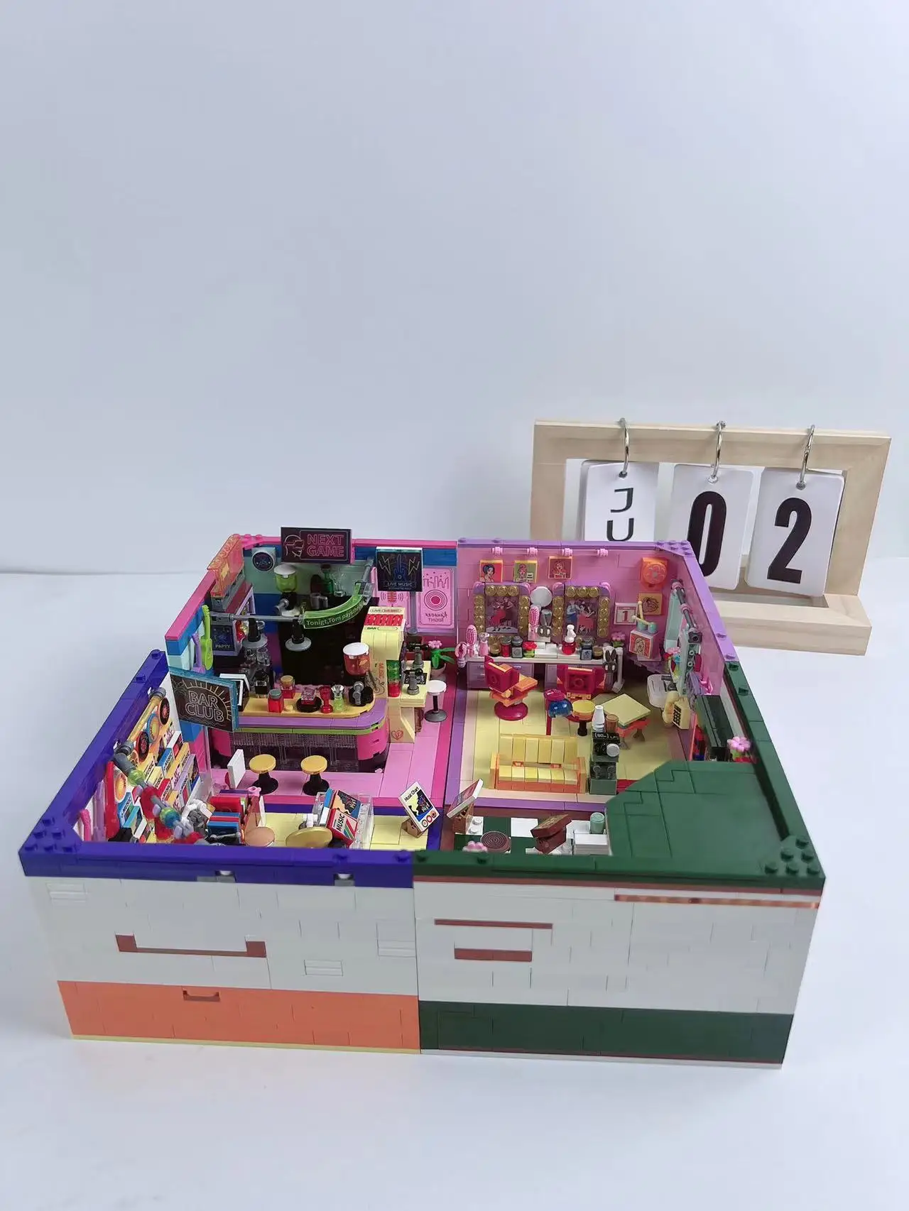 Building blocks Toy Corner Shop Series Coffee Shop Hairdresser Record Shop Model display Creative assembly toy set Holiday gift