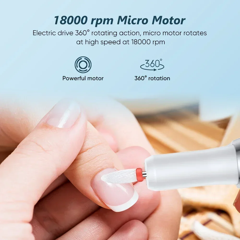Elektrische Nagelbohrmaschine – Professionelles Maniküre-/Pediküre-Werkzeug zum Feilen, Polieren, Nagelhautpflege und Nagellackentfernung