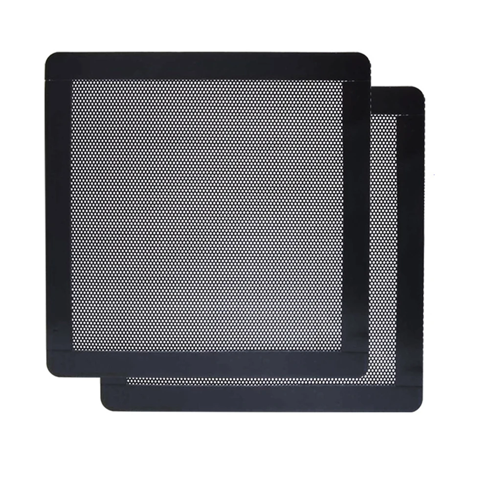 

Black Computer Case PVC PC Case Cooling Fan Computer Guard Cover Dust Filter Mesh Horn Net