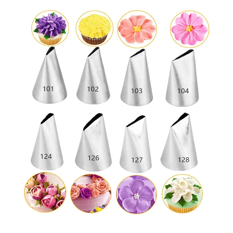 Stainless Steel Nozzle Tips DIY Cake Decorating Tool Icing Piping Cream Pastry Bag Nozzle Bakery Tools Kitchen Accessories