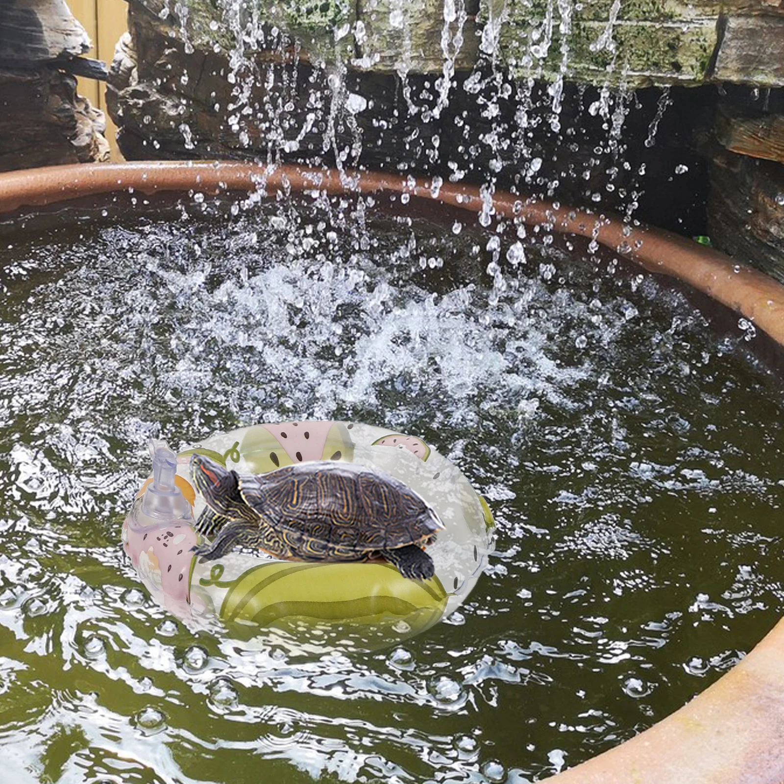 

3Pcs Inflatable Turtle Floating Platform Stable Plastic Basking Rest Dock for Aquarium Turtle Tank Accessories